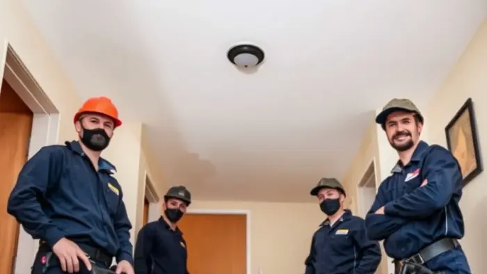 Water damage restoration in a shared-wall condominium unit in Downey, CA