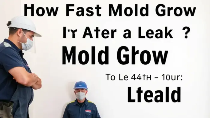 Early mold growth on a wet drywall wall base in a Downey, CA home after a leak