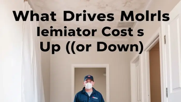 Mold remediation containment and HEPA filtration set up inside a Los Angeles County home