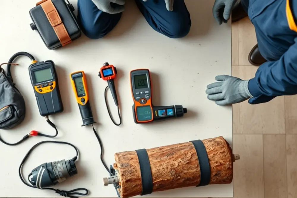 Moisture meters, thermal camera and drying equipment used on Downey, CA jobs