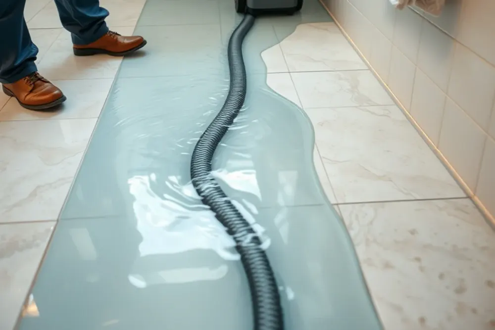Category 1 clean water from a failed supply line in a Downey, CA home