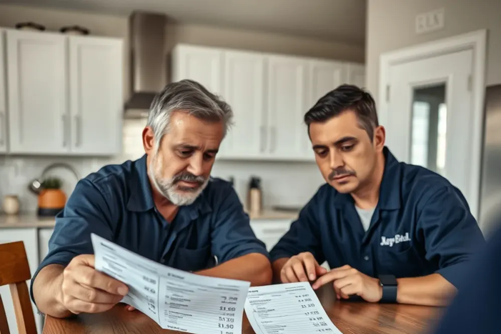 Reviewing a sharply increased water bill in a Downey, CA home