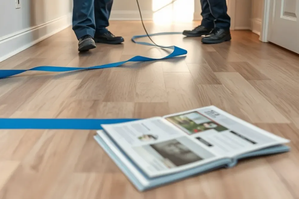 Mapping the real wet perimeter of a water loss in a Downey, CA home