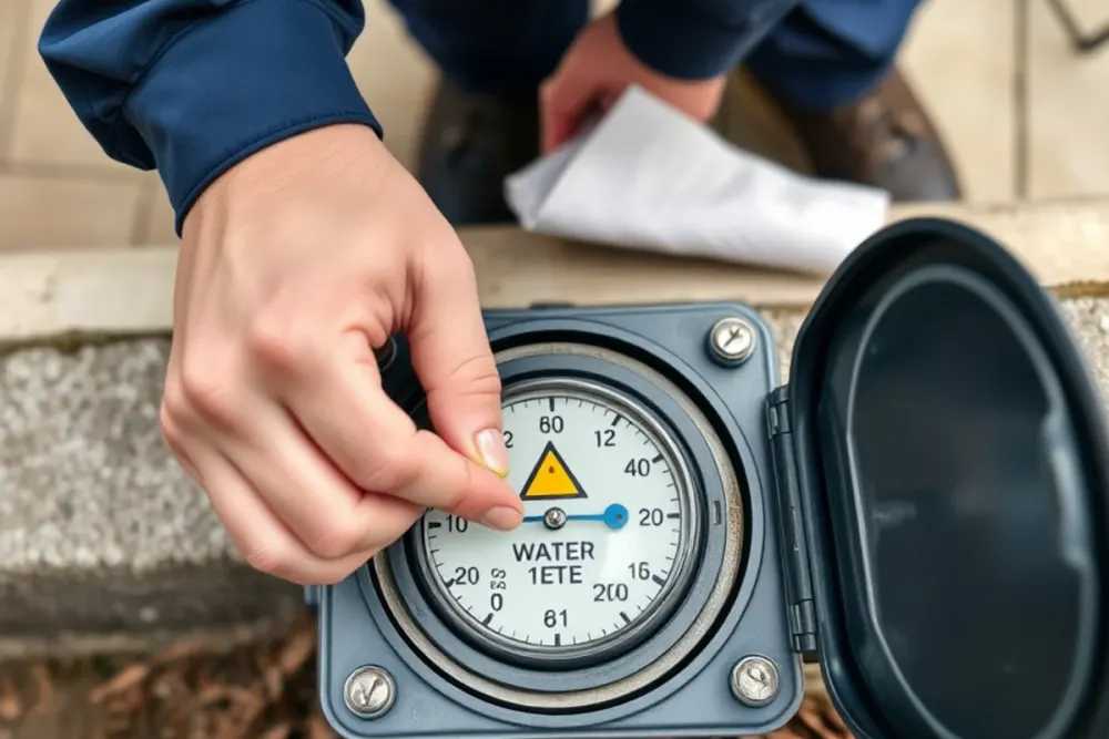Watching a water meter leak indicator with all fixtures off in Downey, CA