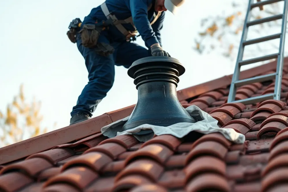 Roof inspection before the rainy season on a Downey, CA home