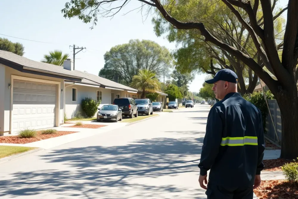 Typical homes and streets in the Warren High School area, CA served by our water damage crews