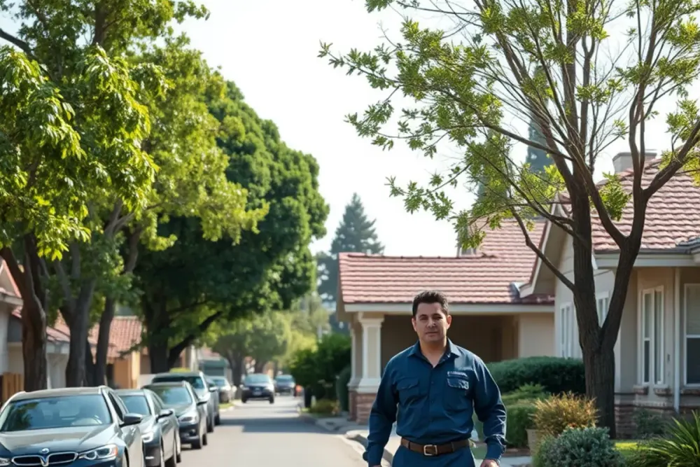 Typical homes and streets in Bellflower, CA served by our water damage crews