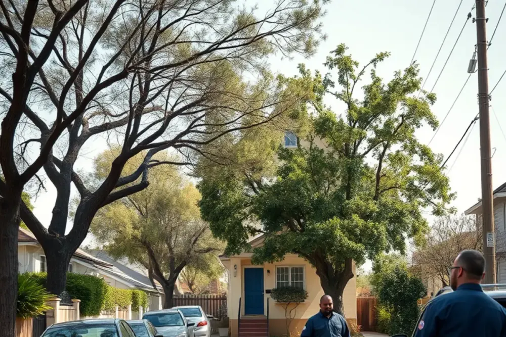 Typical homes and streets in Lynwood West, CA served by our water damage crews