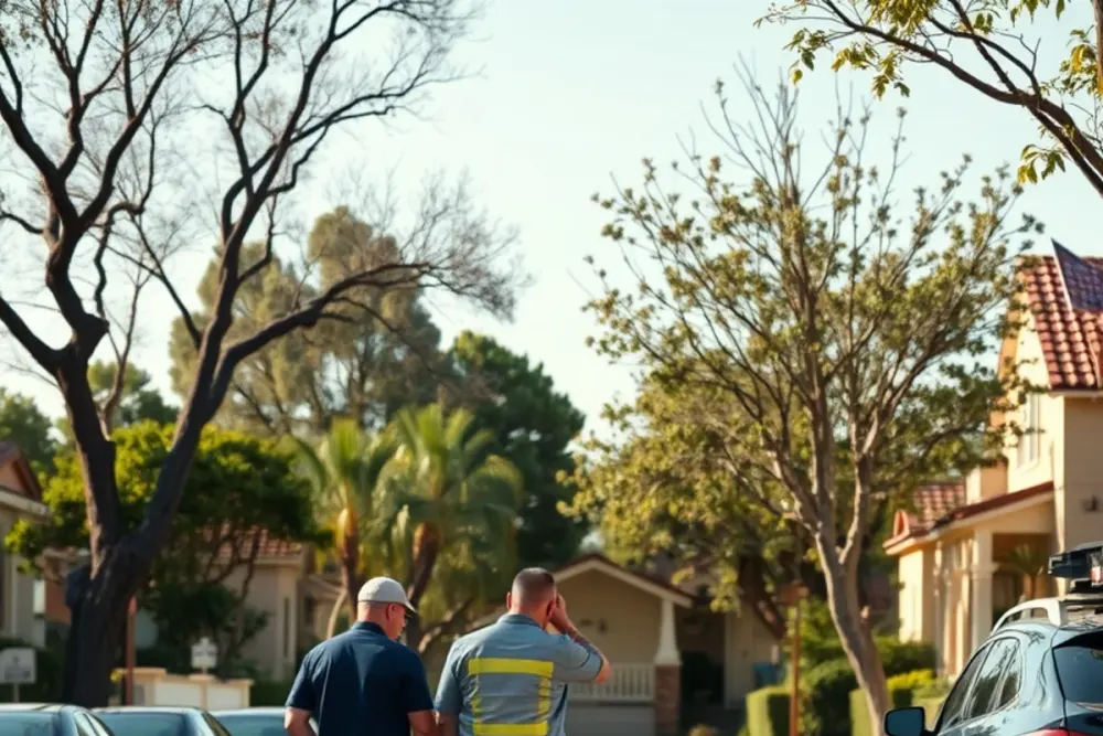 Typical homes and streets in Lynwood, CA served by our water damage crews