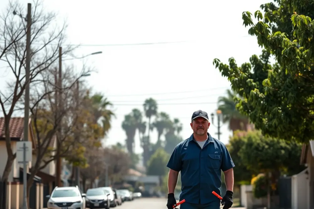 Typical homes and streets in Paramount, CA served by our water damage crews
