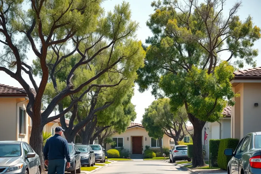 Typical homes and streets in Santa Fe Springs, CA served by our water damage crews