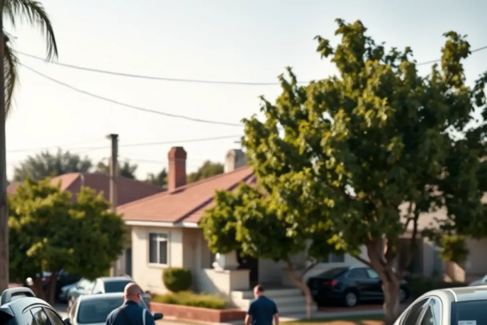 Typical homes and streets in South Gate West, CA served by our water damage crews