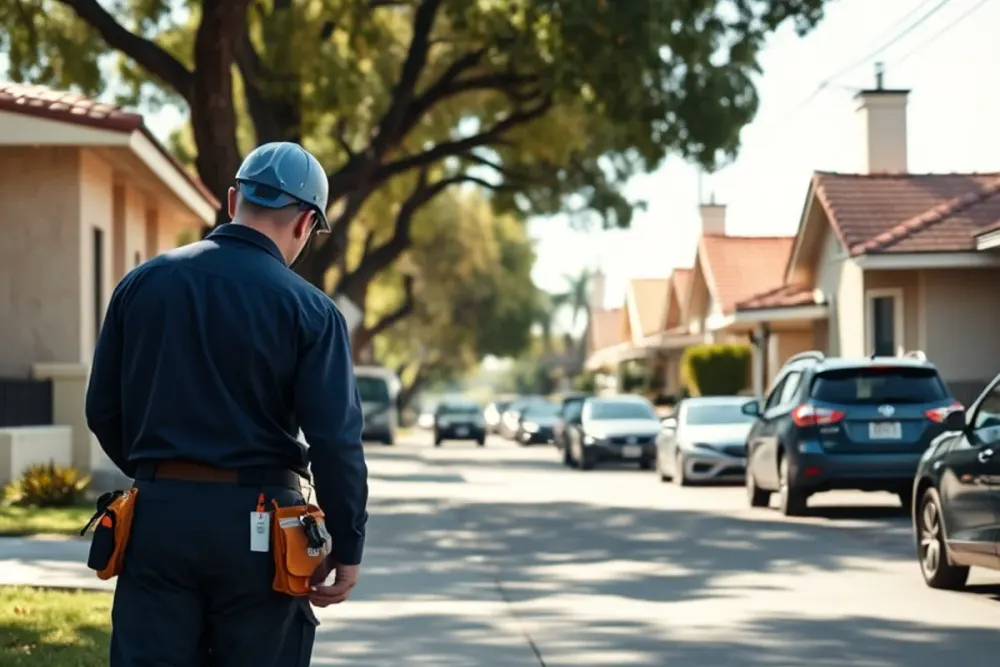 Typical homes and streets in Whittier, CA served by our water damage crews