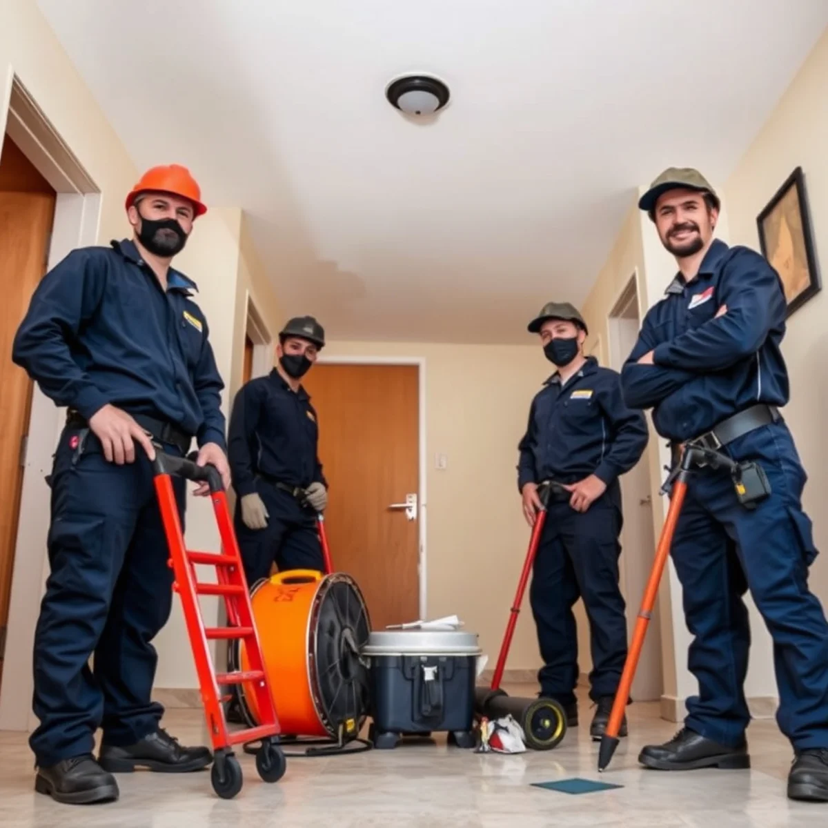Water damage restoration in a shared-wall condominium unit in Downey, CA