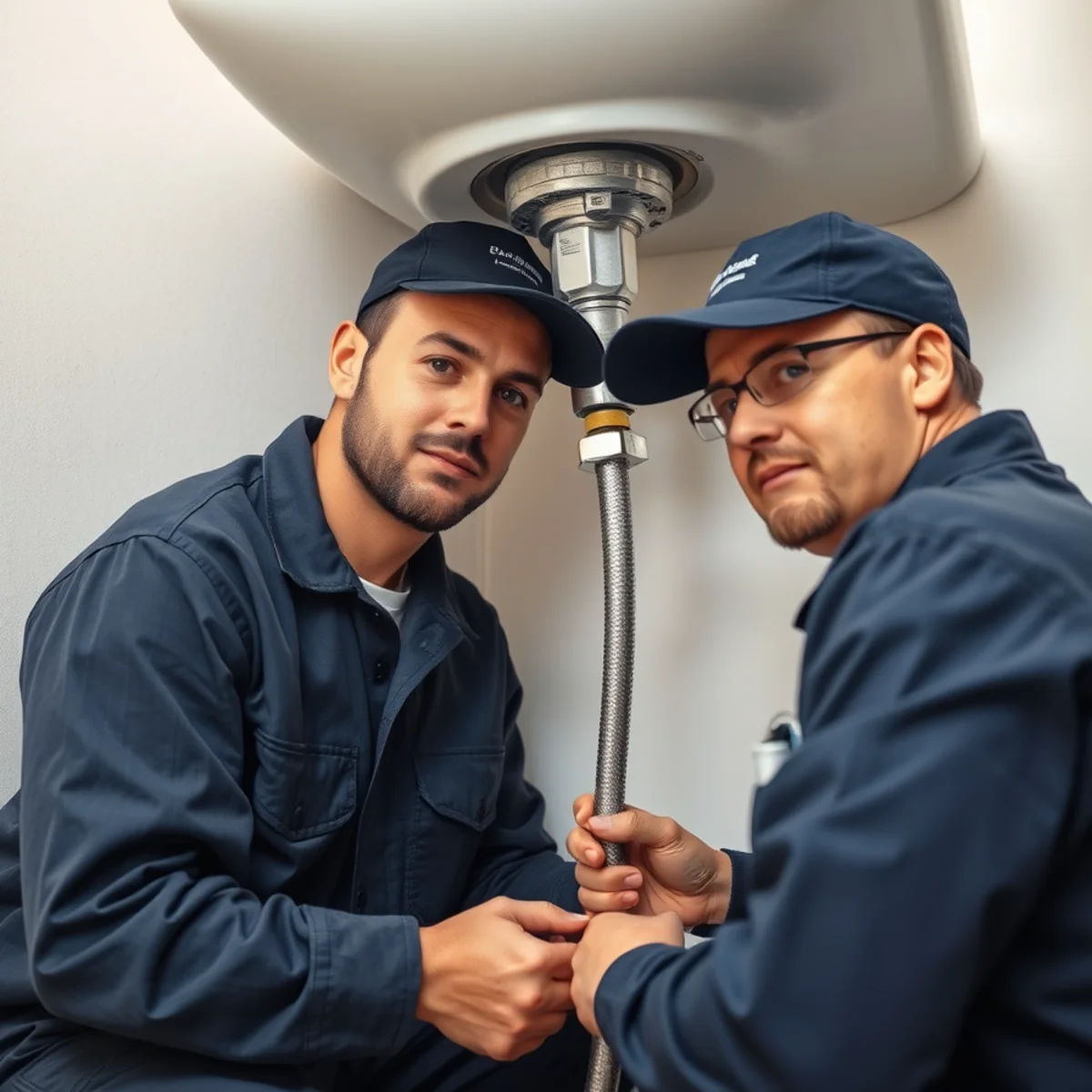 Replacing a braided stainless steel supply line under a sink in a Downey, CA home