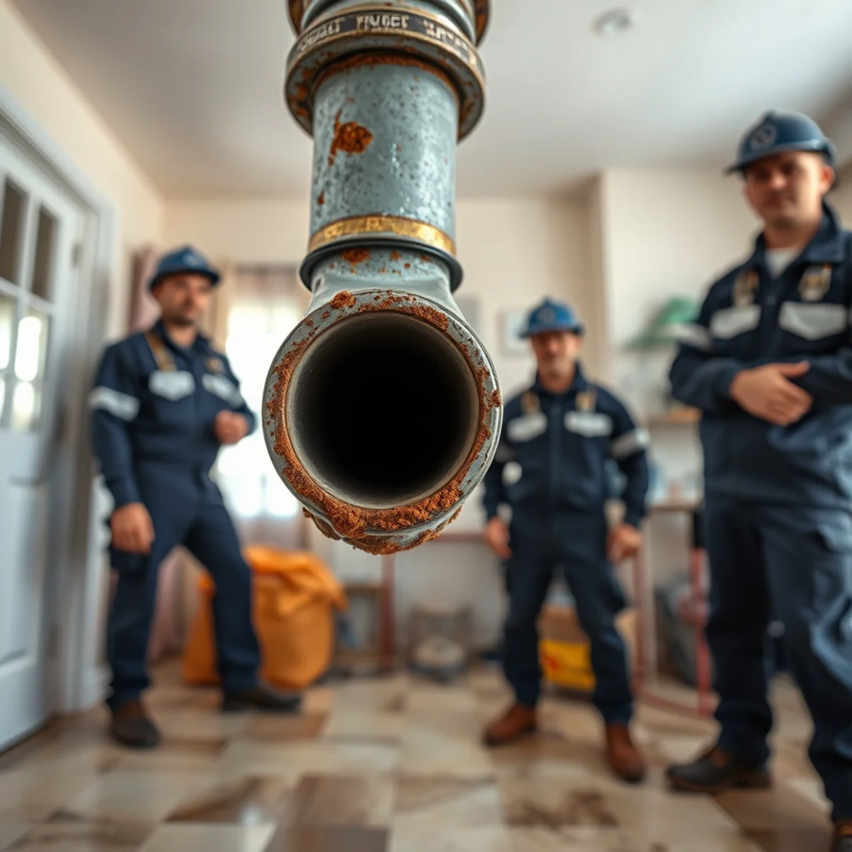 Corroded galvanized steel supply pipe removed from a 1950s post-war home in Downey, CA