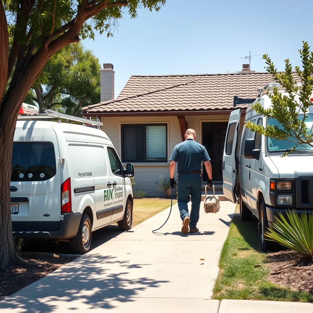 Water damage restoration crew responding to a property in the Columbia Way area, CA