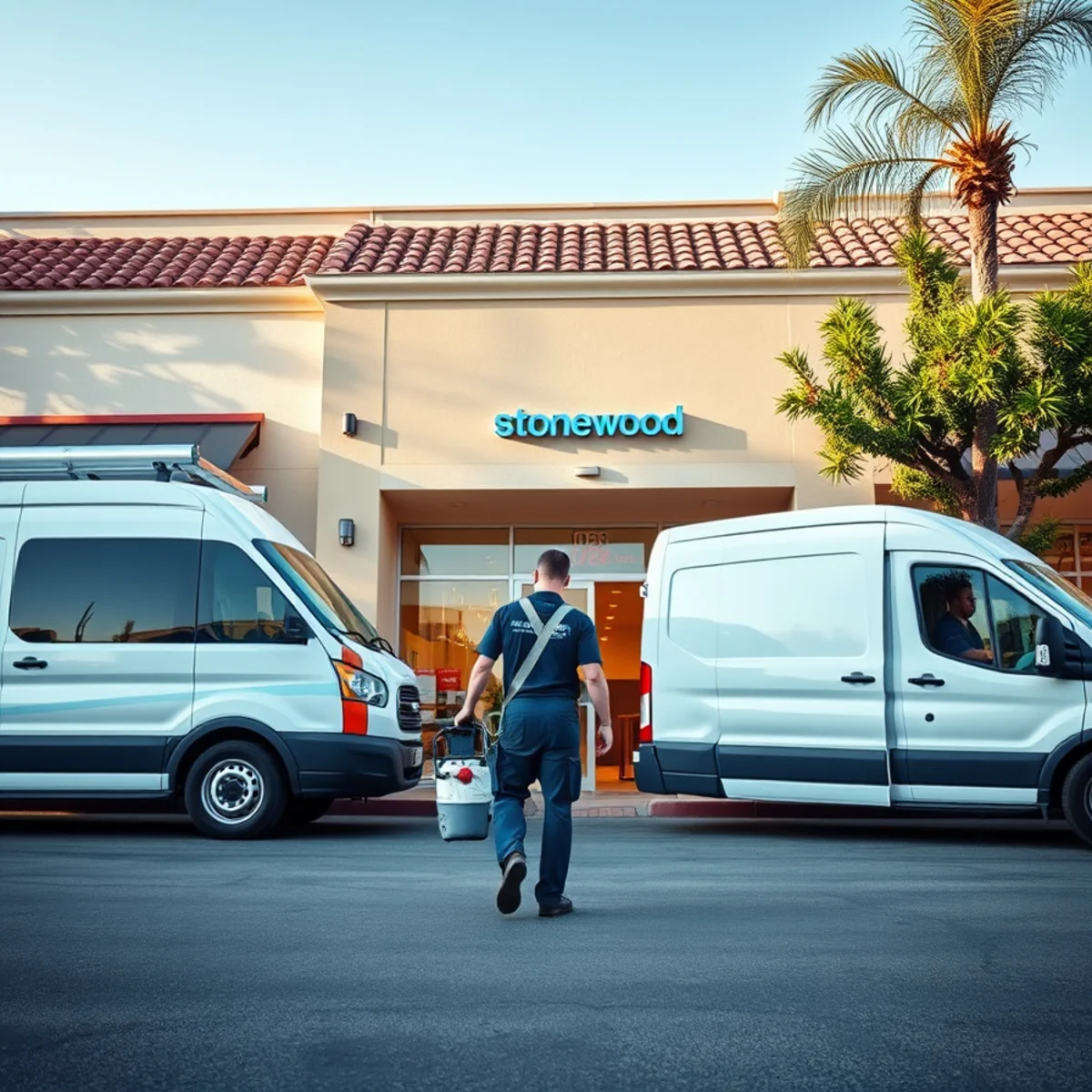Water damage restoration crew responding to a property in the Stonewood Center area, CA