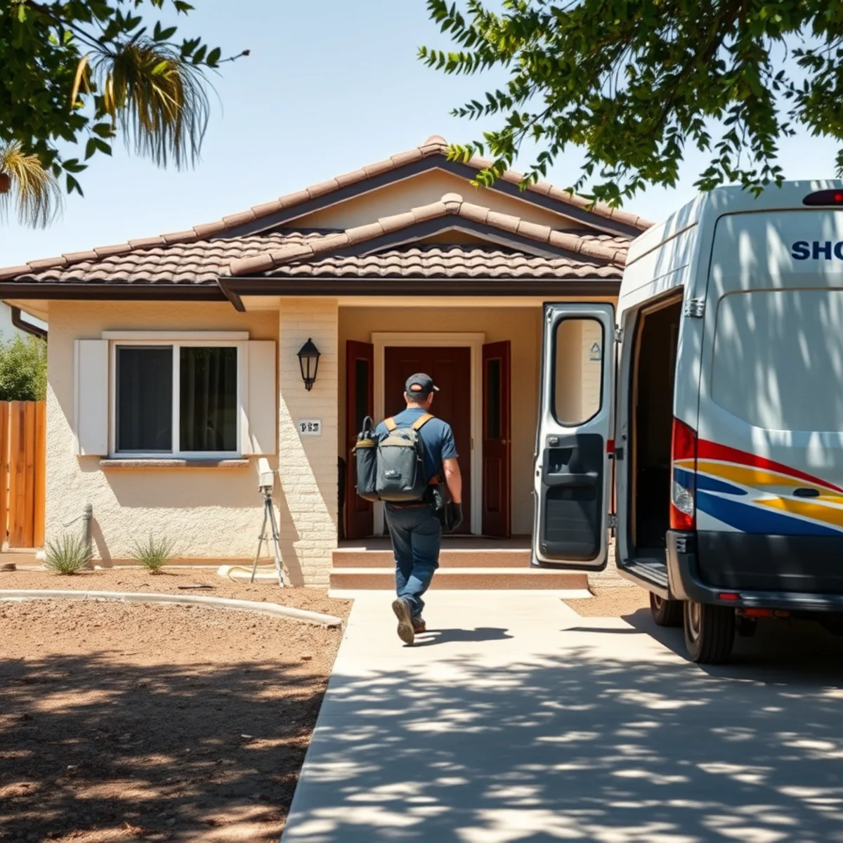 Water damage restoration crew responding to a property in the Woodruff/Florence area, CA