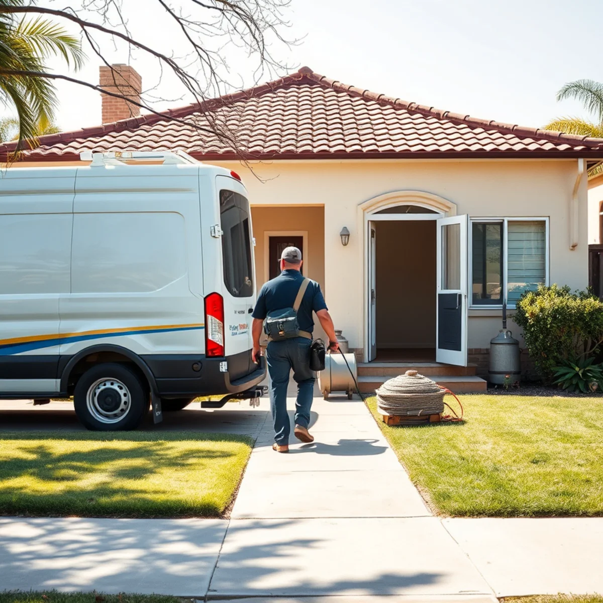 Water damage restoration crew responding to a property in Lynwood, CA